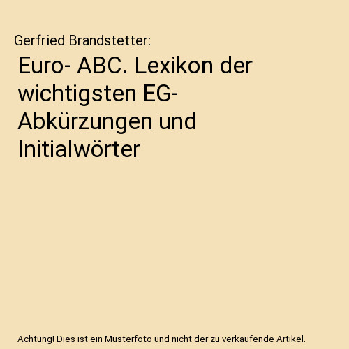 Euro abc lexikon der - euro-,