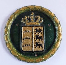 Alte Wappen Von Baden - Wittenberg Hohenzollern. Breite- 21 cm.  1710 g.