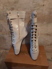 Fetisch Ballett Stiefel ohne Absatz Bondage Unisex (42)