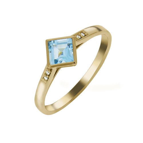 Ring 585 gold gelb glanz - gold,