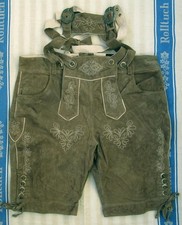 BESTICKTE BRAUNE LEDERHOSE -