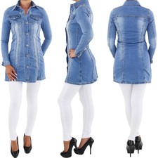 Damen Sommer Jeans Kleid