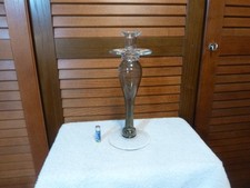 Schöner Design Kerzenleuchter mundgeblasenes Rauchglas 30 cm