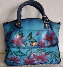 Henkeltasche Leder handbemalt