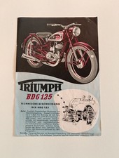 Original Prospekt Triumph BDG 125 Motorrad Oldtimer N12