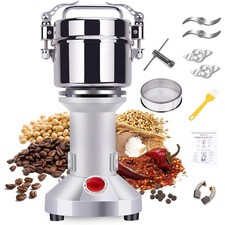 Getreidemühle,Elektrische Mühle Edelstahl für Gewürze/Kräuter/Nuss,Mahlmaschine