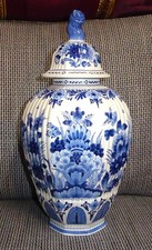 !!!! ROYAL DELFT DE PORCELEYNE FLES SCHÖNE DECKELVASE KERAMIK !!!!