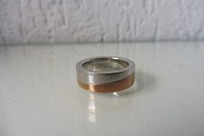 Sehr schöner ,alter Ring ,  Edelstahl teilvergoldet, F7 ,  Calvin Klein 