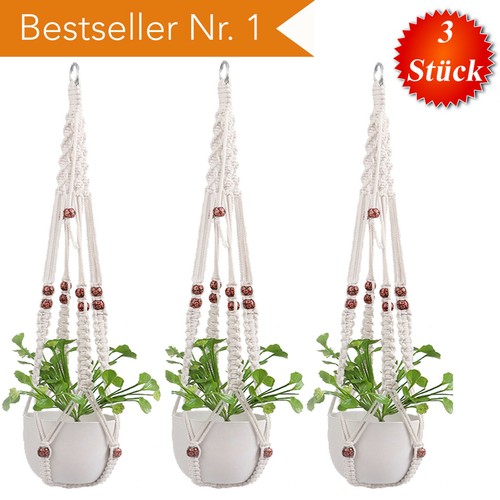 Premium makramee blumenampel - makramee,