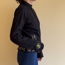 HELL IS FOR HEROES BLACK WOMENS JACKET IT 44 PATCHES MRS ZIP SOFTSHELL