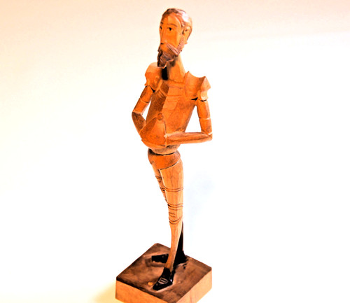 Don quijote holzfigur vintage - quijote, holzfigur,