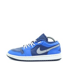 Nike Damen Air Jordan 1 Low Schuhe Blau/Grau/Weiß Atmungsaktiv Sneaker EU 39