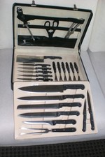 (3218) Messerkoffer Solingen Rosenbaum 24-teilig in Koffer