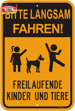 Achtung Kinder Tiere Schild