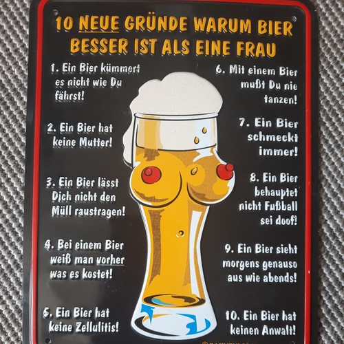 Blechschild schild bier - blechschild,