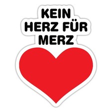 Politik Kein Herz Für Merz Gegen Merz Anti-CDU Aufkleber Sticker