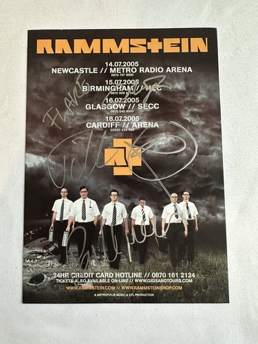 Rammstein hand signed 2005 - rammstein,