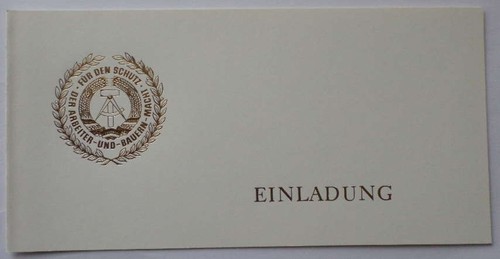 Ddr nva urkunde einladung - ddr,