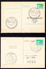 DDR / 4 Postkarten  / Stempeln: Teltow, Dresden, Stendal, Forst