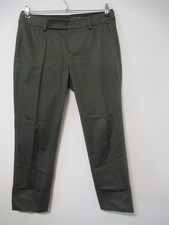 208/1 Strenesse Damen Hose Gr. 40 dunkelgrün 7/8 Länge Umschlagsaum Stiefelhose
