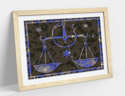 Vintage waage astrologie - waage,