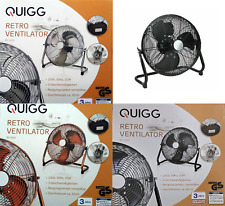 Quigg Retro Metall Ventilator 3 Stufig, einstellbarer Luftstrom,55Watt, 3 Farben