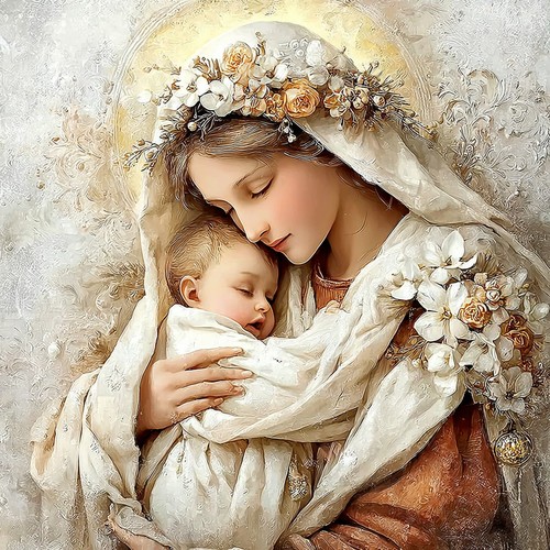 Wandbild heilige maria - wandbild,