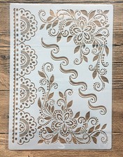 Laser Schablone Möbel Textilgestaltung  Vintage Shabby Chic Mandala  A 4