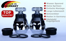 2 x Wassersparer Strahlregler Schwenkbrause Mischdüse Wasserhahnaufsatz Perlator