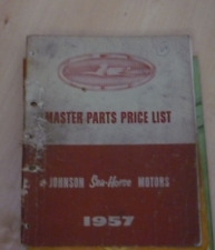 Johnson SEA Horse Motors  Outboard Motors  1957! Master Parts Parts list