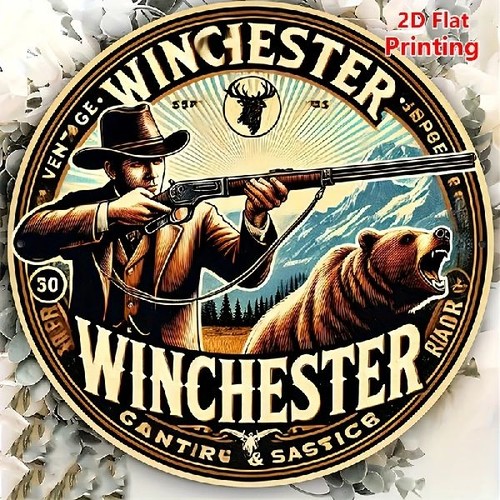 Blechschild rund winchester - rund,