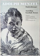 Poster Plakat - Adolph Menzel - Siebdruck -Kunsthalle Bremen - 1963