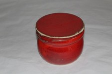 runde Butterdose rot groß französiche Form getöpfert Handarbeit Töpferei