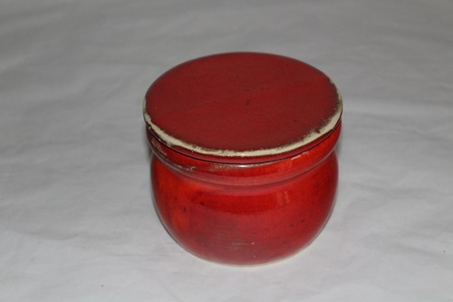 Runde butterdose rot groß - runde,