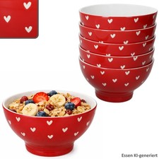 6er Set Love Müslischalen