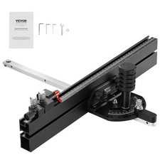 VEVOR Gehrungsanschlag Tischkreissägen Standardschlitz 19x10mm 46cm Gitter