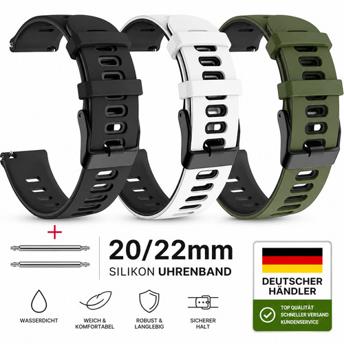 Silikon uhrenarmband 22mm - uhrenarmband, 20/22mm