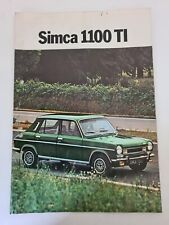 Simca 1100 ti - Prospekt /