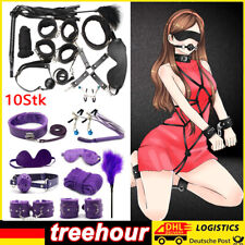 10x BDSM Bondage Set Fesselset SM Peitsche Halsband Handschellen Sexspielzeug DE