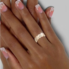 Breiter Ring 333er Gold Zirkoniasteine Gelbgold 8 Karat Gr 52 52 54 56 58 60