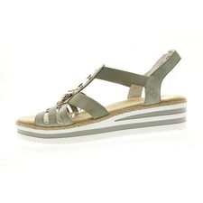 Rieker Sandalette - Riemchen Sandalen Pantolette Freizeit Damen Schuhe Gr. 40