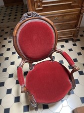 Antiker Armlehnstuhl / Salonstuhl – Gründerzeit um 1880 – Originalbezug