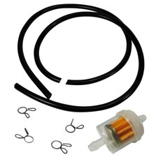 Benzinfilter + Benzinschlauch 1 Meter + Klemmen Universal für 50ccm Mofa Roller