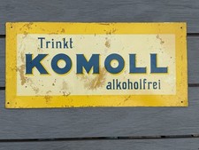 Werbeschild Metall Komoll Alkoholfrei  35,5 x16,5 cm