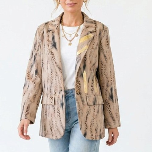 Italy damen blazer - leo, samt