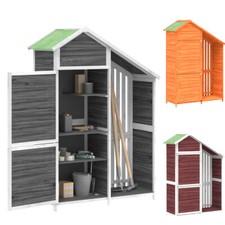 Geräteschuppen Mokka holz Geräteschuppen Gartenhaus Massivholz Kiefer Schrank