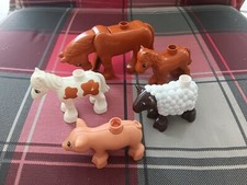 duplo LEGO 5 BAUERNHOFTIERE Pferde Schaf Schwein BIG FARM