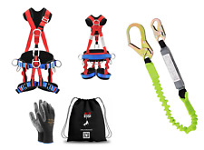 Gerüstbau SET Premium Auffanggurt 5P EN361 EN358 + Flexi Halteband Falldämpfer