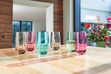 Leonardo Sora Trinkglas bunt 6er-Set 390ml Wasserglas Longdrinkglas Gläser
