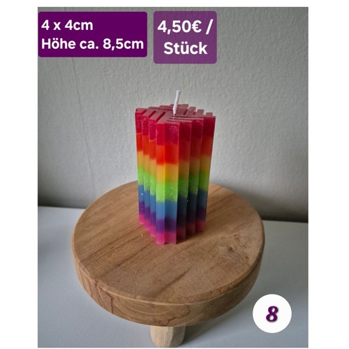 Stumpenkerze eckig kerze - stumpenkerze,